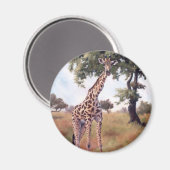 Giraffe Stehend Tall Magnet (Vorderseite/Rückseite)