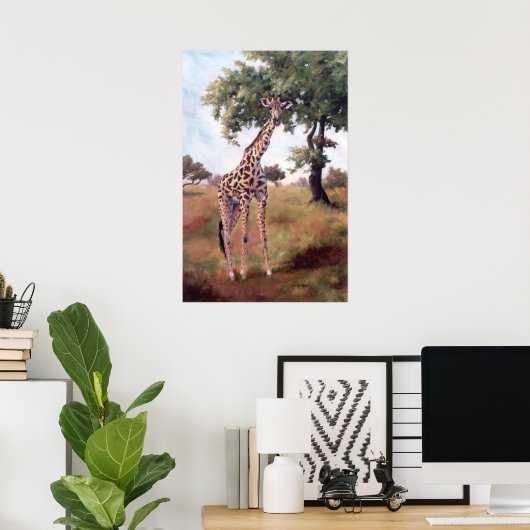 Giraffe Stehend Tall Poster (Heimbüro)