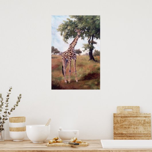 Giraffe Stehend Tall Poster (Küche)
