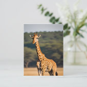 Giraffe Stehend Tall Postkarte (Stehend Vorderseite)