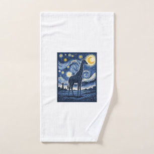 Giraffe Sternennacht Vintage Handtuch