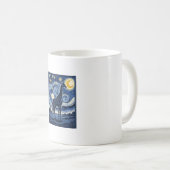 Giraffe Sternennacht Vintage Kaffeetasse (VorderseiteRechts)