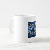 Giraffe Sternennacht Vintage Kaffeetasse (Vorderseite Links)