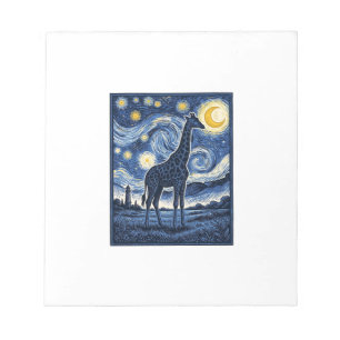 Giraffe Sternennacht Vintage Notizblock