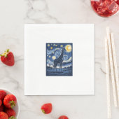 Giraffe Sternennacht Vintage Serviette (Beispiel)