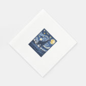 Giraffe Sternennacht Vintage Serviette (Ecke)