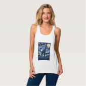 Giraffe Sternennacht Vintage Tank Top (Vorderseite Vollansicht)