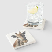 Giraffe-Stone-Untersetzer Steinuntersetzer (Seitenansicht)