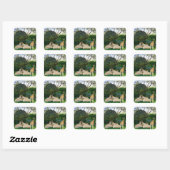 Giraffe-Story-Buchzeit, Quadratischer Aufkleber (Blatt)