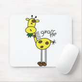 Giraffe-Strichmännchen-Mauspad Mousepad (Mit Mouse)