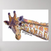 Giraffe Summer Watercolor Poster Print (Vorne)