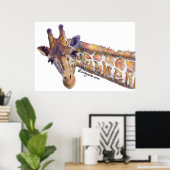 Giraffe Summer Watercolor Poster Print (Heimbüro)