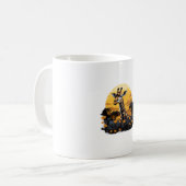 Giraffe Sunset Flora und Fauna Kaffeetasse (Vorderseite Links)