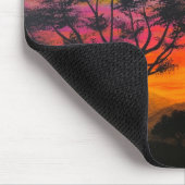 Giraffe Sunset Giraffe Landschaftlich Art Mouse Pa Mousepad (Ecke)