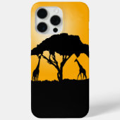 Giraffe Sunset Phone Case (Rückseite)