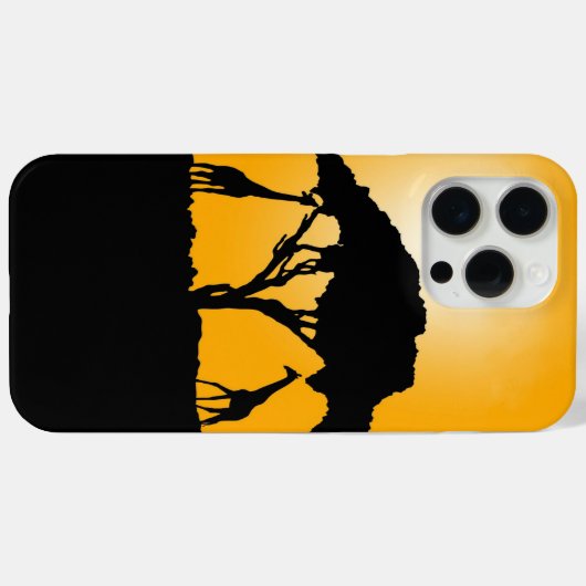 Giraffe Sunset Phone Case (Rückseite (Horizontal))