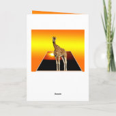 Giraffe Sunshine Happy Birthday Gruß Karte (Rückseite)