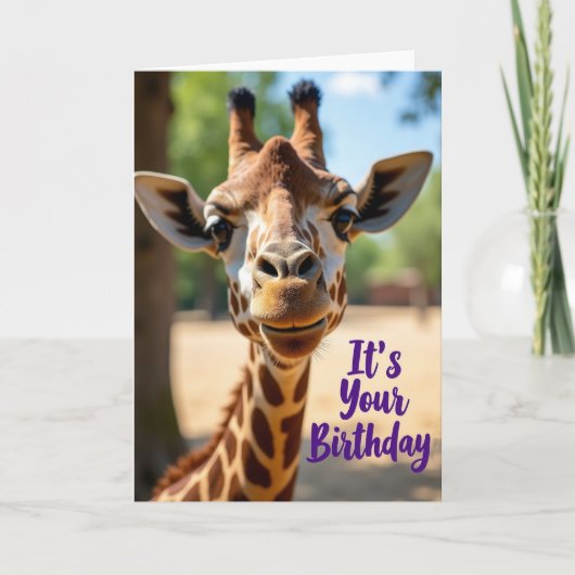 Giraffe Süße Geburtstagskarte Karte (Vorderseite)