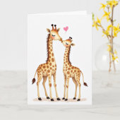 Giraffe Süßer Muttertag Karte (Gelbe Blume)