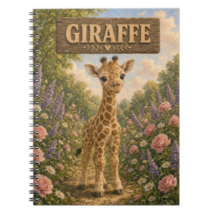 Giraffe Süßes Baby-Geschichtenbuch-Nursery-Tier Notizblock