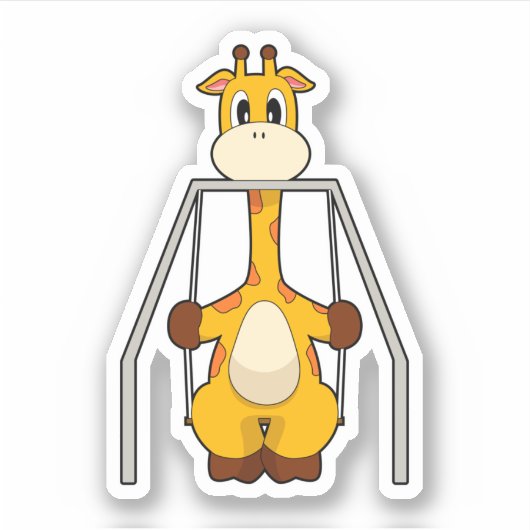 Giraffe Swing Aufkleber (Vorderseite)