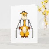 Giraffe Swing Karte (Gelbe Blume)