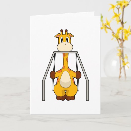 Giraffe Swing Karte (Gelbe Blume)
