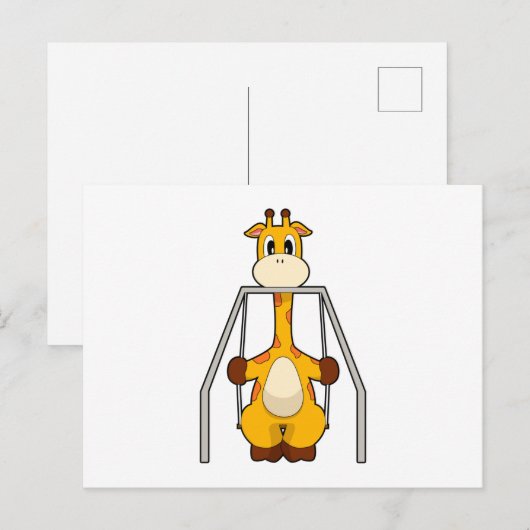 Giraffe Swing Postkarte (Vorne/Hinten)