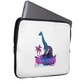 Giraffe Synthwave Vaporwave Art Laptopschutzhülle (Vorne Rechts)
