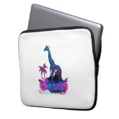 Giraffe Synthwave Vaporwave Art Laptopschutzhülle (Vorderseite Links)