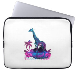 Giraffe Synthwave Vaporwave Art Laptopschutzhülle