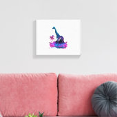 Giraffe Synthwave Vaporwave Art Leinwanddruck (Insitu (Wohnzimmer))