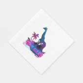 Giraffe Synthwave Vaporwave Art Serviette (Ecke)
