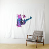 Giraffe Synthwave Vaporwave Art Wandteppich (Beispiel (Horizontal))