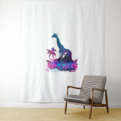 Giraffe Synthwave Vaporwave Art Wandteppich (Beispiel)