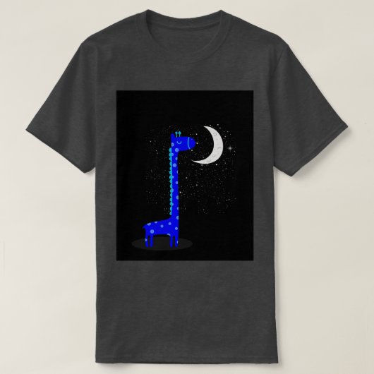 Giraffe talking to the Moon Fantasy Sweet dreams K T-Shirt (Design vorne)