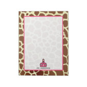 Giraffe Teacher Notepad Notizblock (Rotiert)