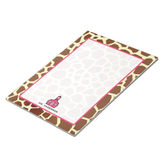 Giraffe Teacher Notepad Notizblock (angewinkelt)