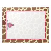 Giraffe Teacher Notepad Notizblock (Vorderseite)