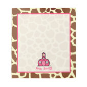 Giraffe Teacher Notepad Notizblock (Vorderseite)