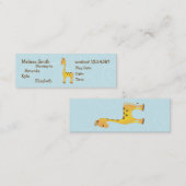 Giraffe Telefonnummerkarte (Vorne/Hinten)