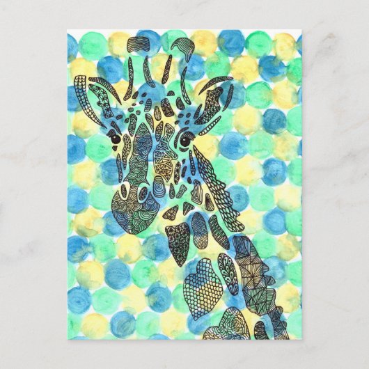 Giraffe Tessellation Muster Postkarte (Vorderseite)