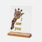 Giraffe.Text.Ich sehe dich Acrylschild (Winkel)