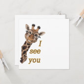 Giraffe.Text.Ich sehe dich Karte (Vorderseite/Rückseite Beispiel)