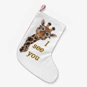 Giraffe.Text.Ich sehe dich Kleiner Weihnachtsstrumpf (Vorderansicht (hängend))