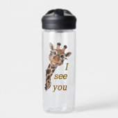 Giraffe.Text.Ich sehe dich Trinkflasche (Vorderseite)