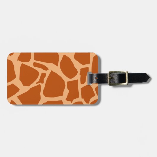 Giraffe Texture Luggage Tag Gepäckanhänger (Vorderseite horizontal)
