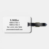 Giraffe Thing Schwarz-weiße graue digitale Kunst Gepäckanhänger (Rückseite horizontal)