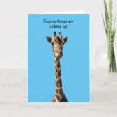 Giraffe Thinking Your Note Card Karte (Vorderseite)