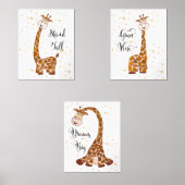 Giraffe Three Print Set Kinderzimmer Kinder Kunst (Vorderseite)